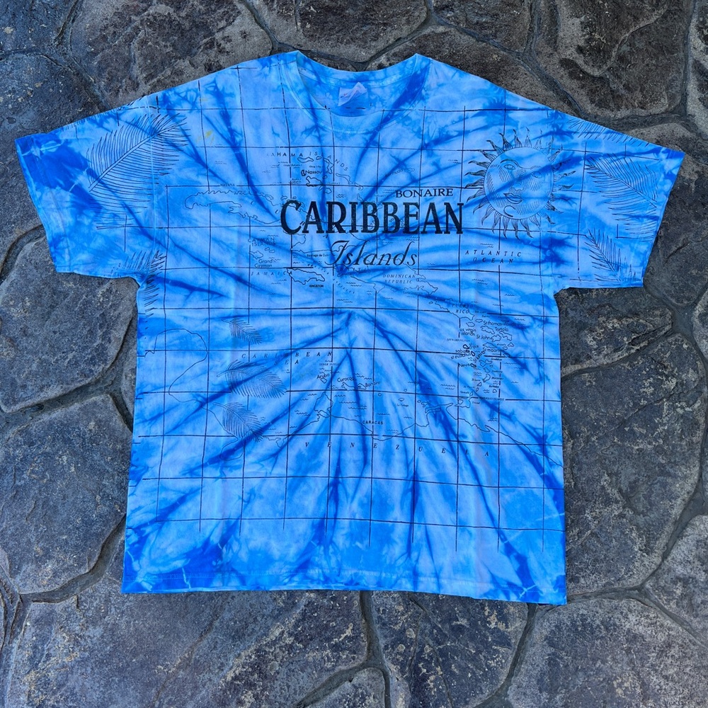 Vintage AOP Caribbean Islands Tie Dye Shirt